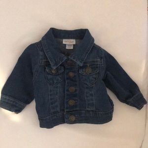Baby girls’ jean jacket, size newborn